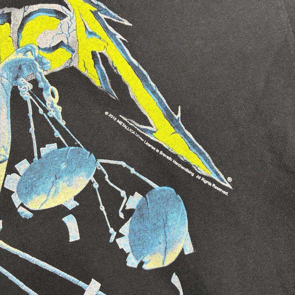 Metallica And Justice For All T Shirt Men’s Small Black Graphic Band Tee 2015 - Picture 3 of 8